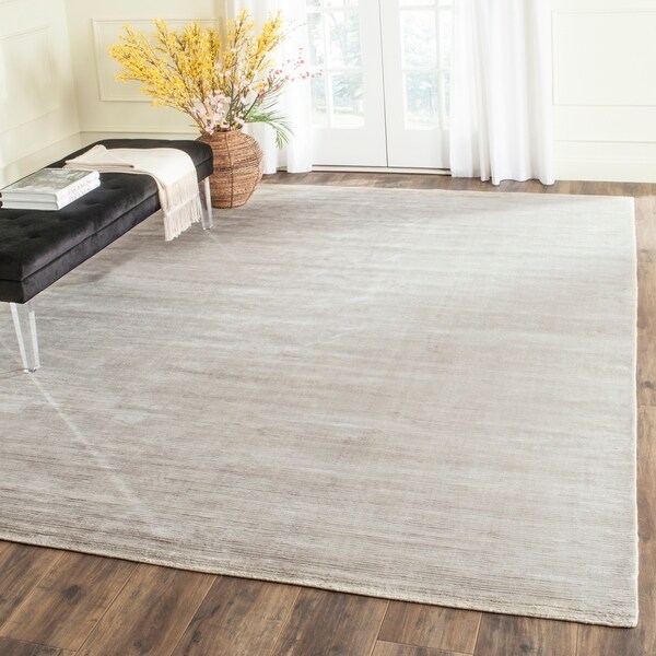 Safavieh Handmade Mirage Modern Tonal Light Silver Viscose Rug - 9' x 12'