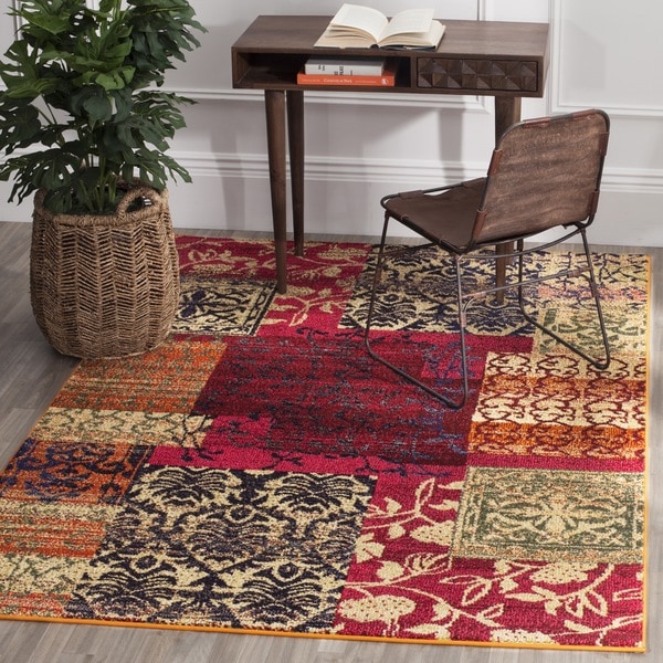 Safavieh Monaco Bohemian Patchwork Multicolored Distressed Rug (9' x 12')