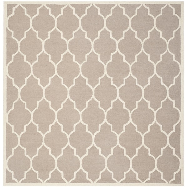 Safavieh Handmade Moroccan Cambridge Beige/ Ivory Wool Rug (10 Square