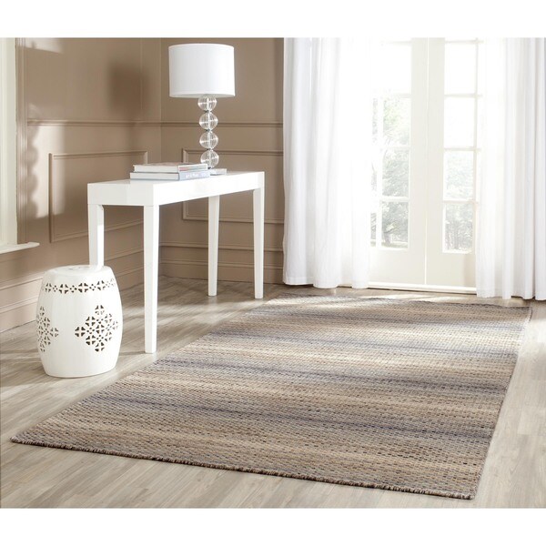 Safavieh Handmade Himalaya Grey/ Multicolored Wool Stripe Area Rug (8' x 10') - 8' x 10'