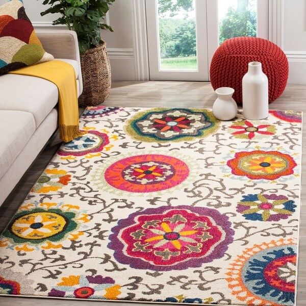 Safavieh Monaco Floral Ivory / Multicolored Rug - 9' x 12'