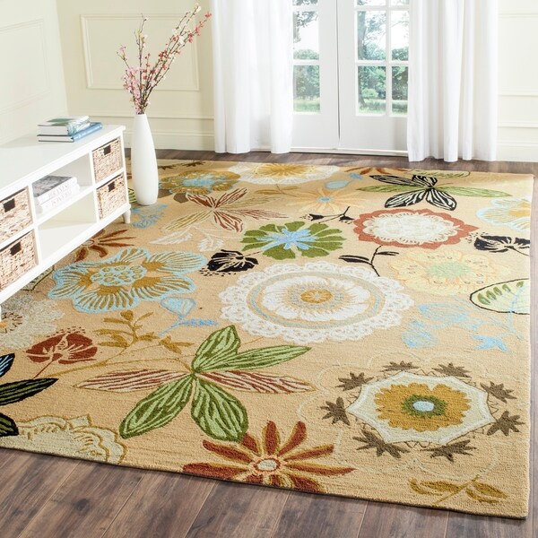 Safavieh Hand-Hooked Four Seasons Taupe/ Multicolored Rug - 8' x 10'