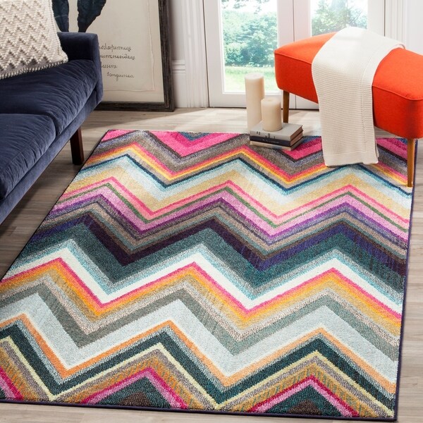 Safavieh Monaco Bohemian Chevron Multicolored Rug - 9' X 12'