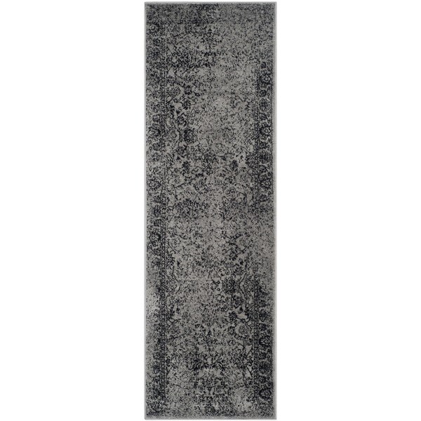 Safavieh Adirondack Vintage Distressed Grey / Black Runner Rug (2'6 x 12')