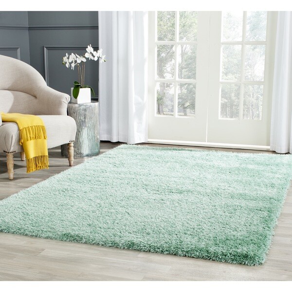 Safavieh Charlotte Shag Teal Plush Polyester Area Rug - 8' x 10'