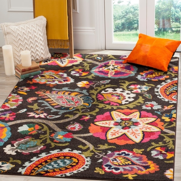 Safavieh Monaco Floral Brown/ Multicolored Rug - 8' x 11'