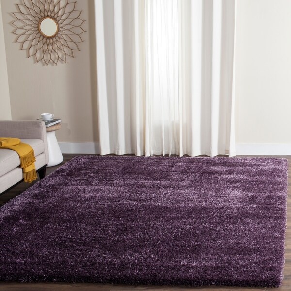 Safavieh Charlotte Shag Lavender Plush Polyester Rug - 8' x 10'