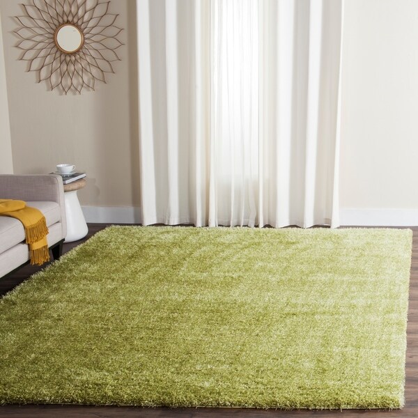 Safavieh Charlotte Shag Green Plush Polyester Rug - 8' x 10'