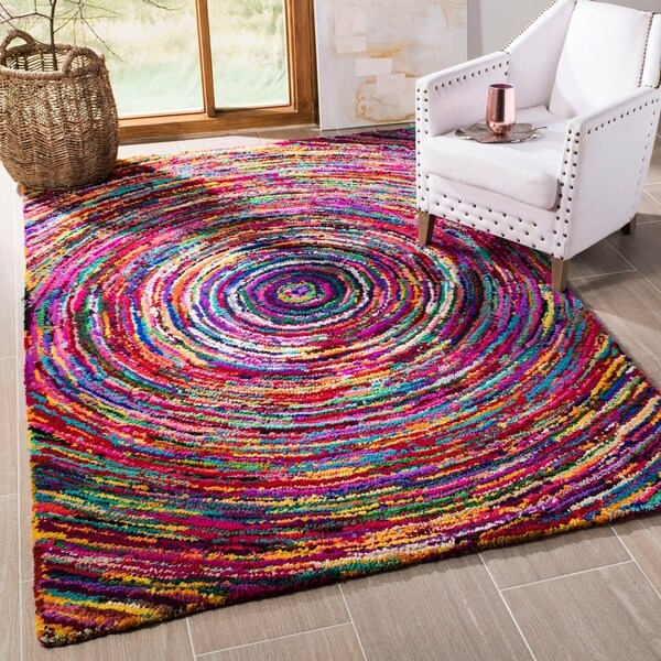 Safavieh Handmade Nantucket Modern Abstract Multicolored Cotton Rug - 9' x 12'