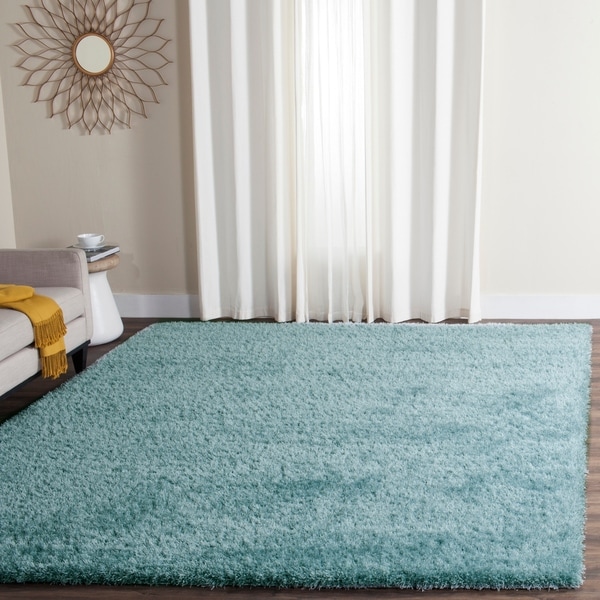 Safavieh Charlotte Shag Light Blue Plush Polyester Rug - 8' x 10'