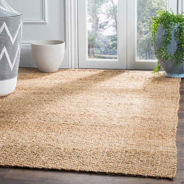 Safavieh Casual Natural Fiber Hand-Woven Light Blue/ Natural Jute Rug - 9' x 12'