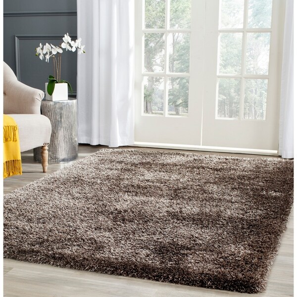 Safavieh Charlotte Shag Brown Plush Polyester Rug - 8' x 10'