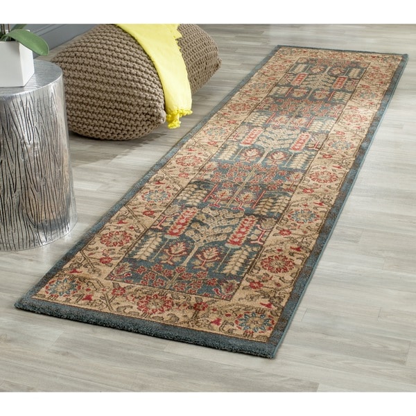 Safavieh Mahal Navy/ Natural Rug (22 x 8)