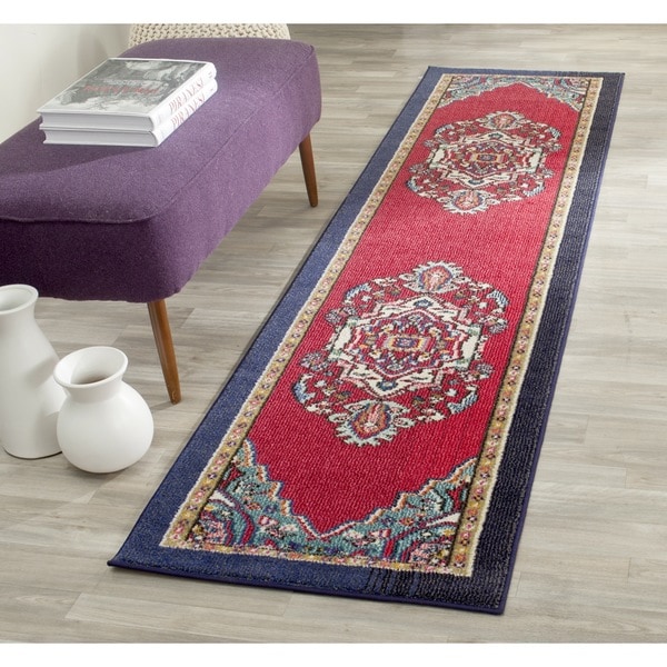 Safavieh Monaco Red/ Turquoise Rug (22 x 8)