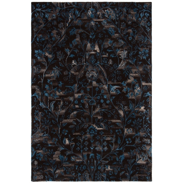 Safavieh Handmade Sapphire Brown/ Blue Wool/ Viscose Rug - 8' x 10'