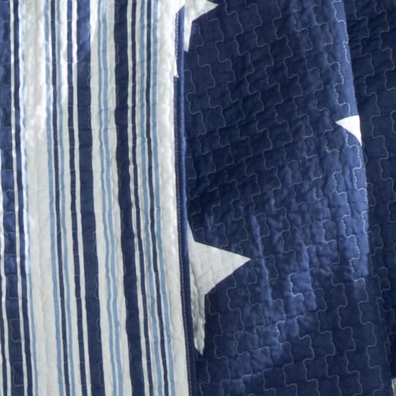 Lush Decor Star Pattern 3-piece Cotton Quilt Set