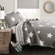 preview thumbnail 13 of 12, Lush Decor Star Pattern 3-piece Cotton Quilt Set