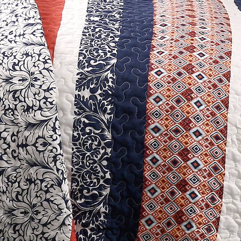 The Curated Nomad La Boheme Striped 3-piece Quilt Set