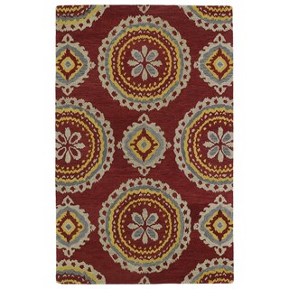 Hand-tufted de Leon Ikat Paprika Rug (5' x 7'9) - 16689845 - Overstock ...