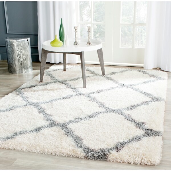 Safavieh Montreal Shag Ivory/ Grey Polyester Rug - 8'6 x 12'