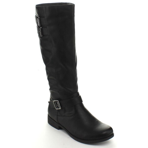 Shop Fashion Focus Women's 'Bella-8' Knee-high Riding Boots - Free ...