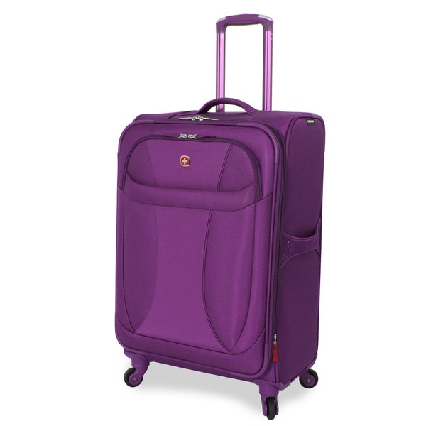 Shop Wenger Lightweight Purple 24-inch Spinner Upright Suitcase - Free ...
