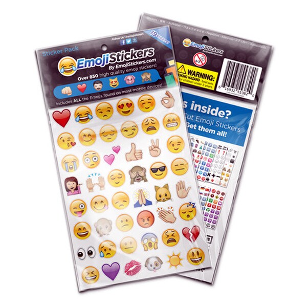 Shop Emoji Large Sticker Pack Free Shipping On Orders Over 45