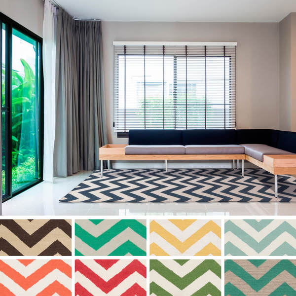 Laredo Flatweave Chevron Area Rug (3'6 x 5'6) - 3'6 x 5'6