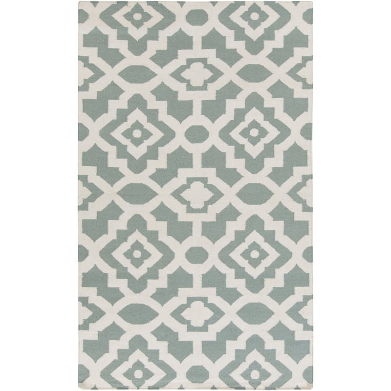 Hand-woven Darcy Geometric Flatweave Wool Area Rug