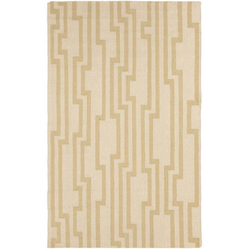 Hand-woven Heaton Abstract Flatweave Wool Area Rug