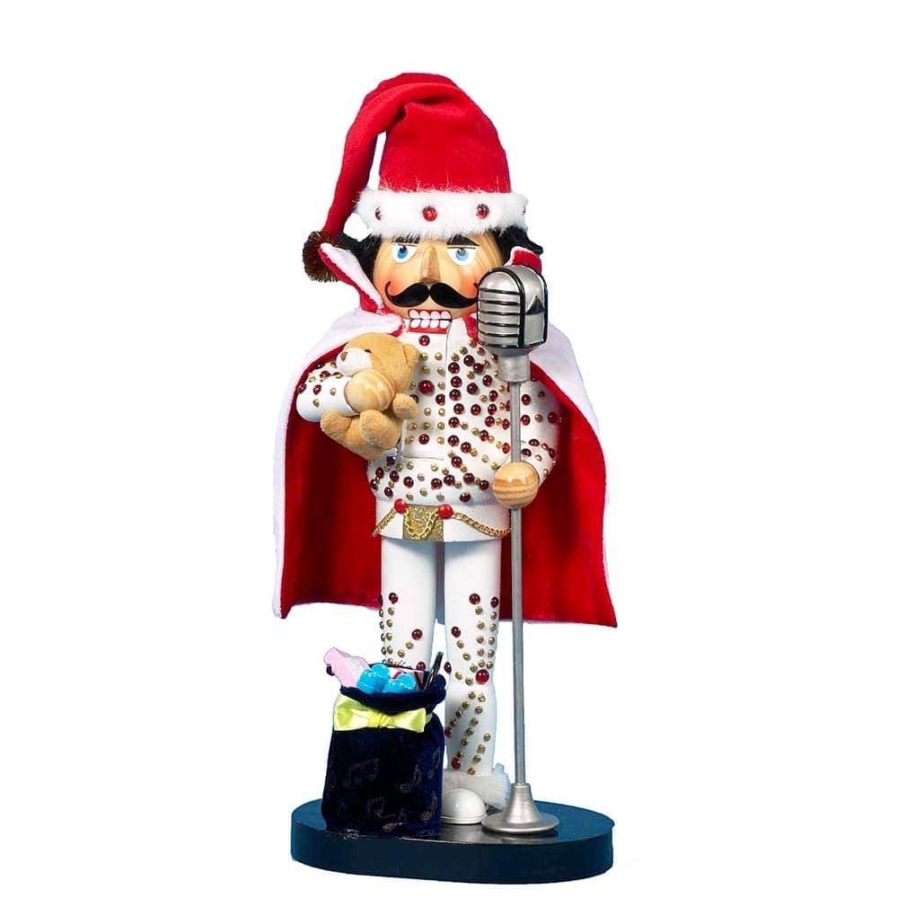 Kurt Adler 10-Inch Elvis in White Suit Nutcracker