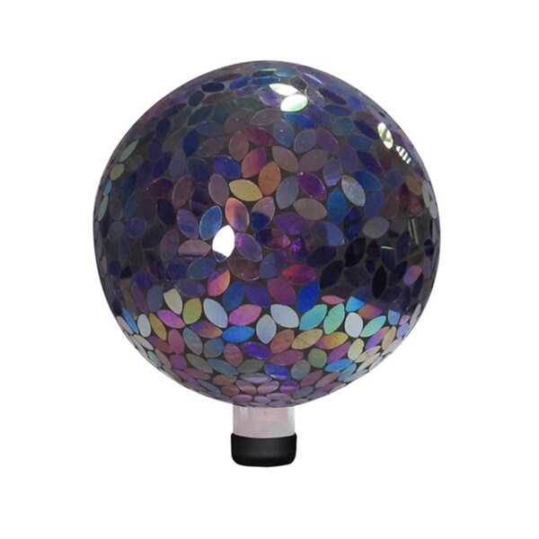 Shop 10inch Purple Mosaic Gazing Ball Free Shipping Today