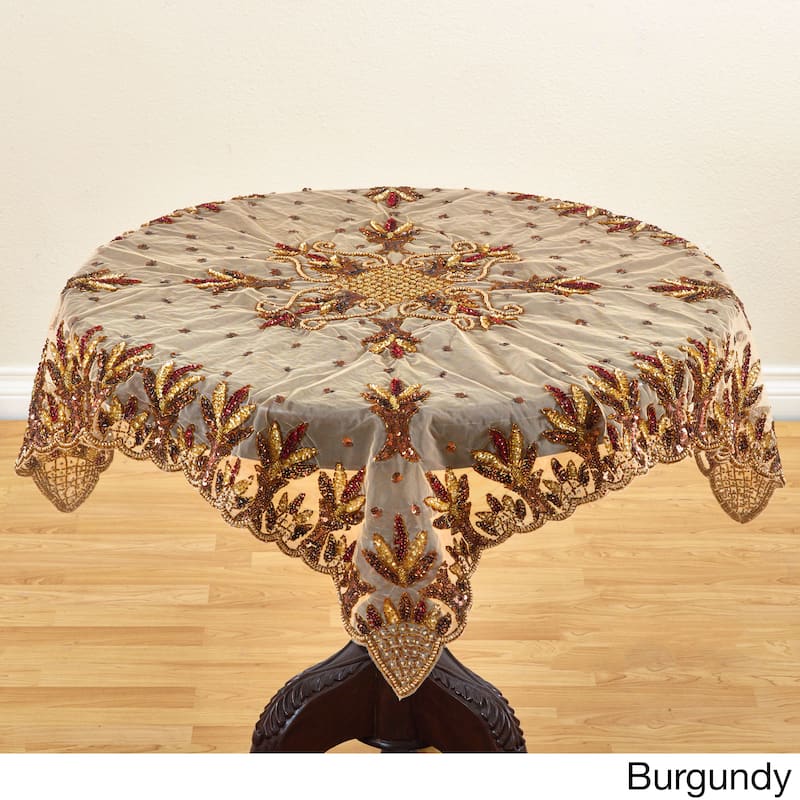 Hand-beaded Table Topper