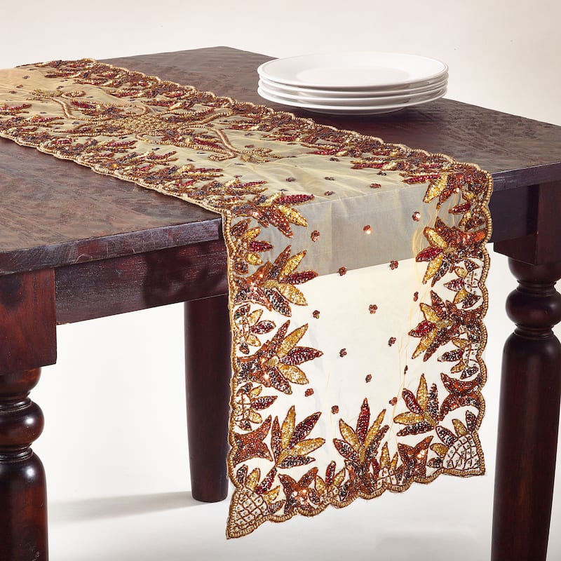 Hand-beaded Table Topper