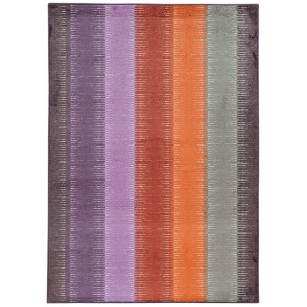 Aura Linea Multi/ Red (3'5 x 5'5) - 3'5" x 5'5"