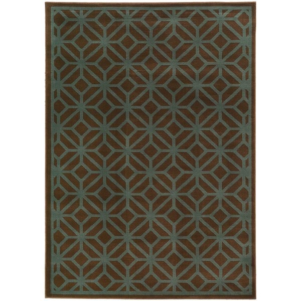 Geometric Diamond Lattice Rug (7'10 x 10')