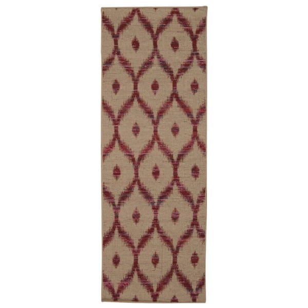 slide 2 of 17, Nourison Spectrum Area Rug 2'6" x 7'6" Runner - Beige/Red