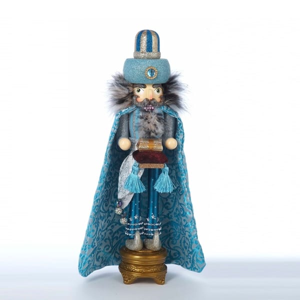slide 2 of 2, Kurt Adler 18-Inch Hollywood Turquoise King Nutcracker