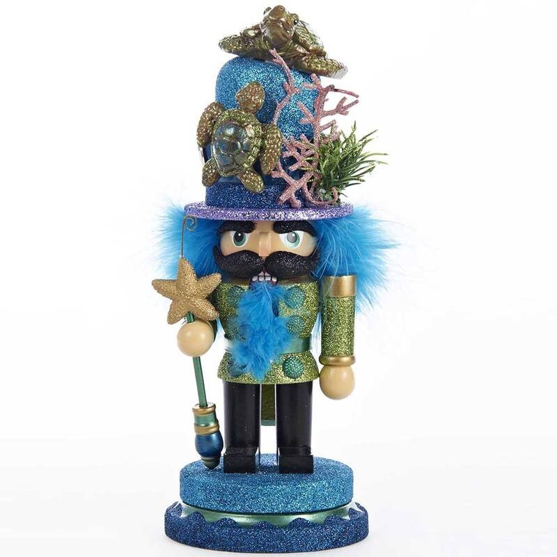 Kurt Adler 11-Inch Hollywood Nutcracker with Sea Turtle Hat