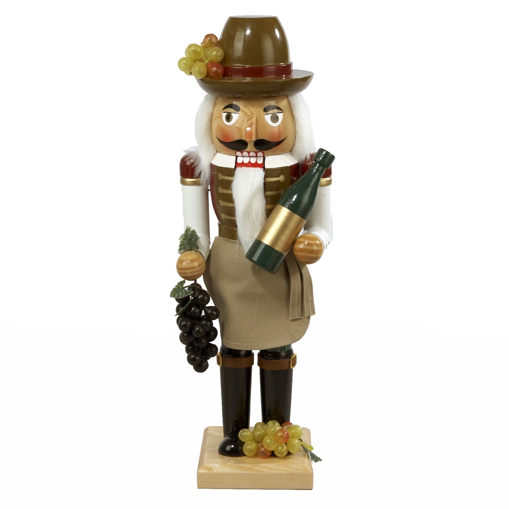 Kurt Adler 15-Inch Wooden Wine Grower Nutcracker