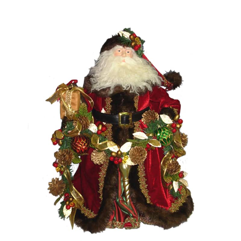 Kurt Adler 23-Inch Fabric Decorated Santa Tablepiece