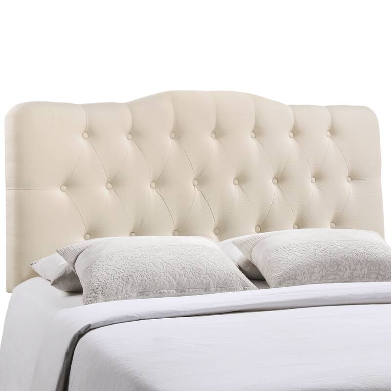 The Gray Barn Burr Hollow King Fabric Headboard - Ivory