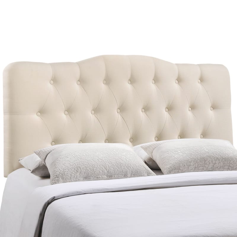 The Gray Barn Burr Hollow Full Fabric Headboard - Ivory