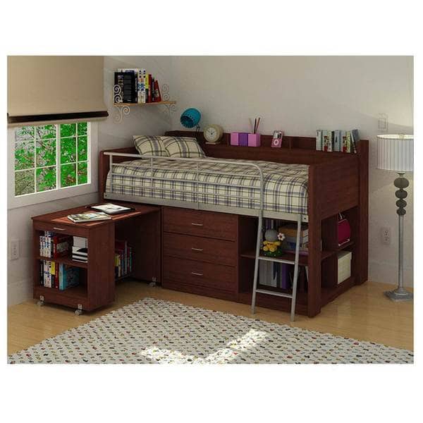 Shop Rack Clairmont Cherry Twin Loft Bed Free Shipping Today