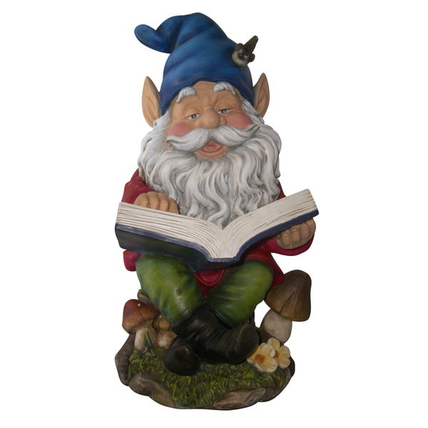 Shop Gnome Reading Book Statuary Free Shipping Today