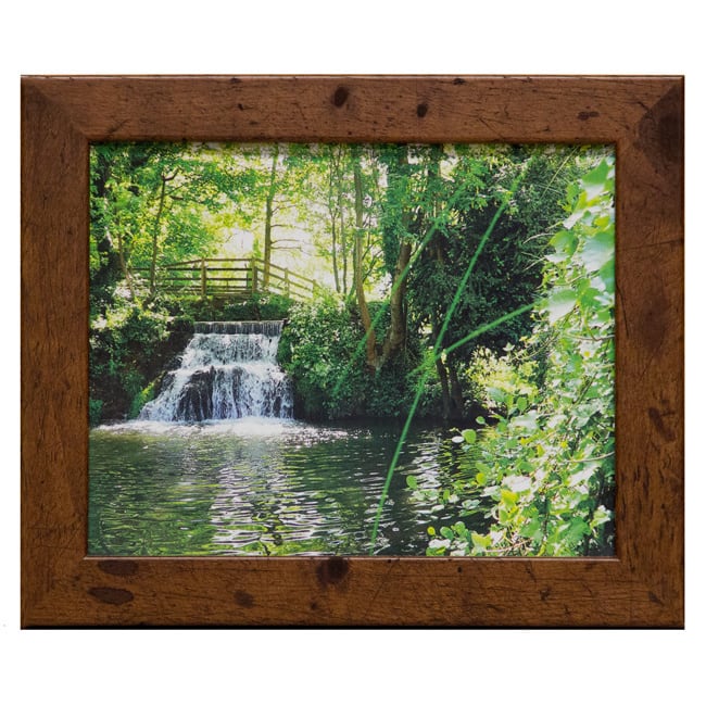 Rustic Eco-friendly Picture Frame with Off-white Mat