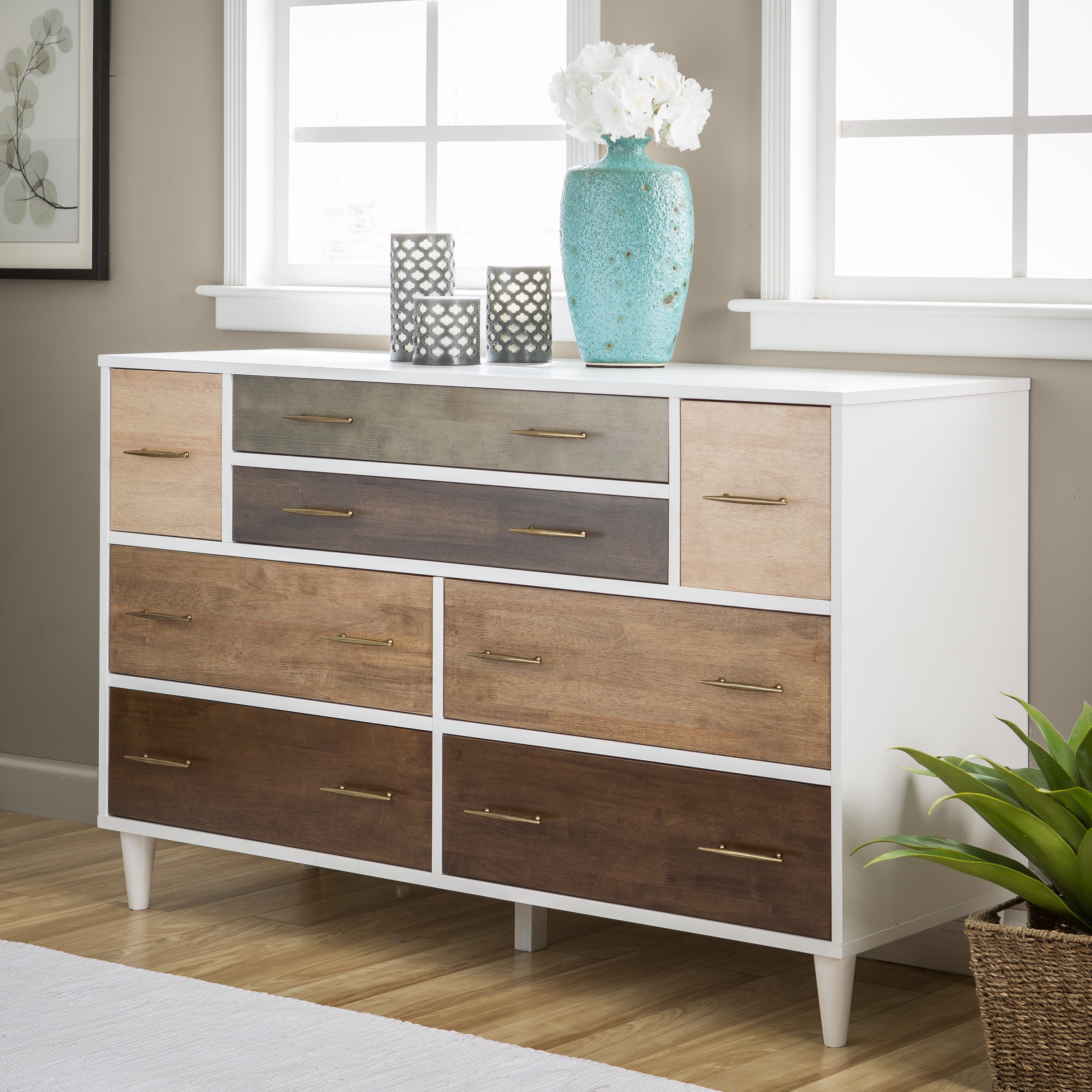 8 Drawer Dresser Eclectic Mid Century Modern Style Bedroom Clothing 8 Drawer Dresser Eclectic Mid Century Modern Style Bedroom Clothing Storage Long