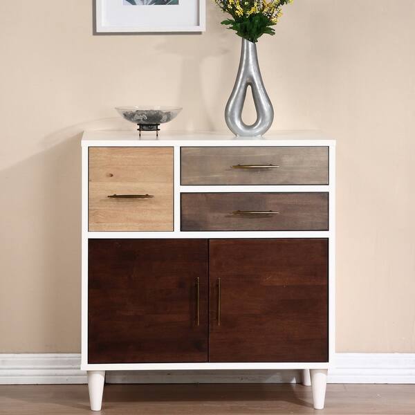 Shop Carson Carrington Christian Birch Grey And Oak Entry Cabinet