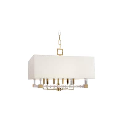 Hudson Valley Alpine 6-light Chandelier, Off-white Shade