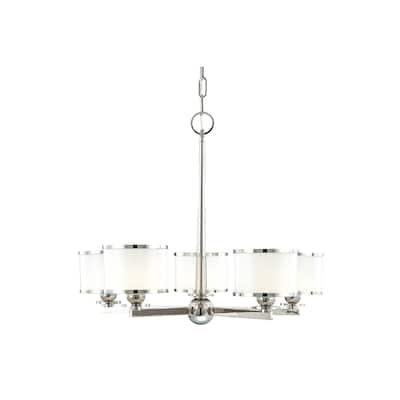 Hudson Valley Basking Ridge 5-light Chandelier, Polished Nickel